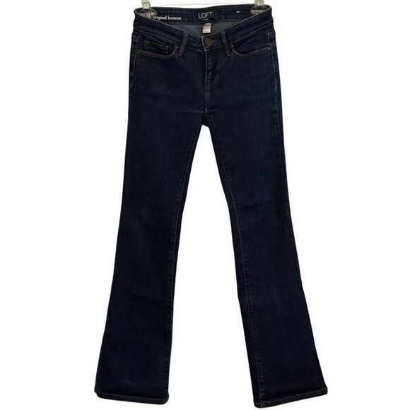 00 Petite LOFT Bootcut Dark Wash Jeans Casual Quality Fall Classic #Preppy - Picture 1 of 7